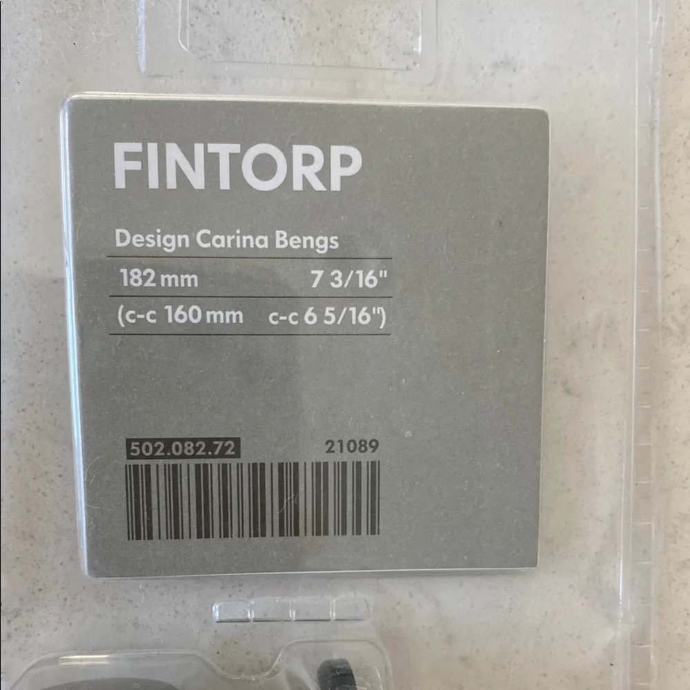 IKEA Fintorp Black Cabinet Handles 6 5/16 inch 160mm 2‎ Pack 502.082.72